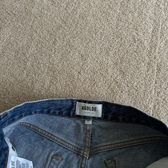 Agolde Distressed Button Fly Shorts - Picture 3 of 4